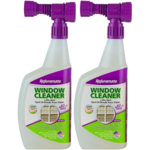 imageRejuvenate High Performance Outdoor Window Spray and Rinse Cleaner with Hose End Adapter Instantly Removes Grime and Dirt StreakFree Shine 32 oz32 Fl Oz Pack of 2
