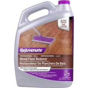 imageRejuvenate Professional Wood Floor Restorer and Polish with Durable Finish NonToxic Easy Mop On Application High Gloss Finish 32oz128 Fl Oz Pack of 1