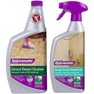 imageRejuvenate Scrub Free Soap Scum Remover  24 Ounce ampamp Grout Deep Cleaner  Cleaning Formula Instantly Removes Years of Dirt BuildUp 32 Fl Oz Pack of 1