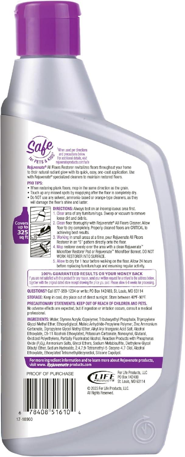 imageRejuvenate All Floors Restorer Fills Scratches Shines And Protects All Floor Types Including Hardwood Laminate Vinyl And Tile 32 Ounces16 Fl Oz Pack of 1