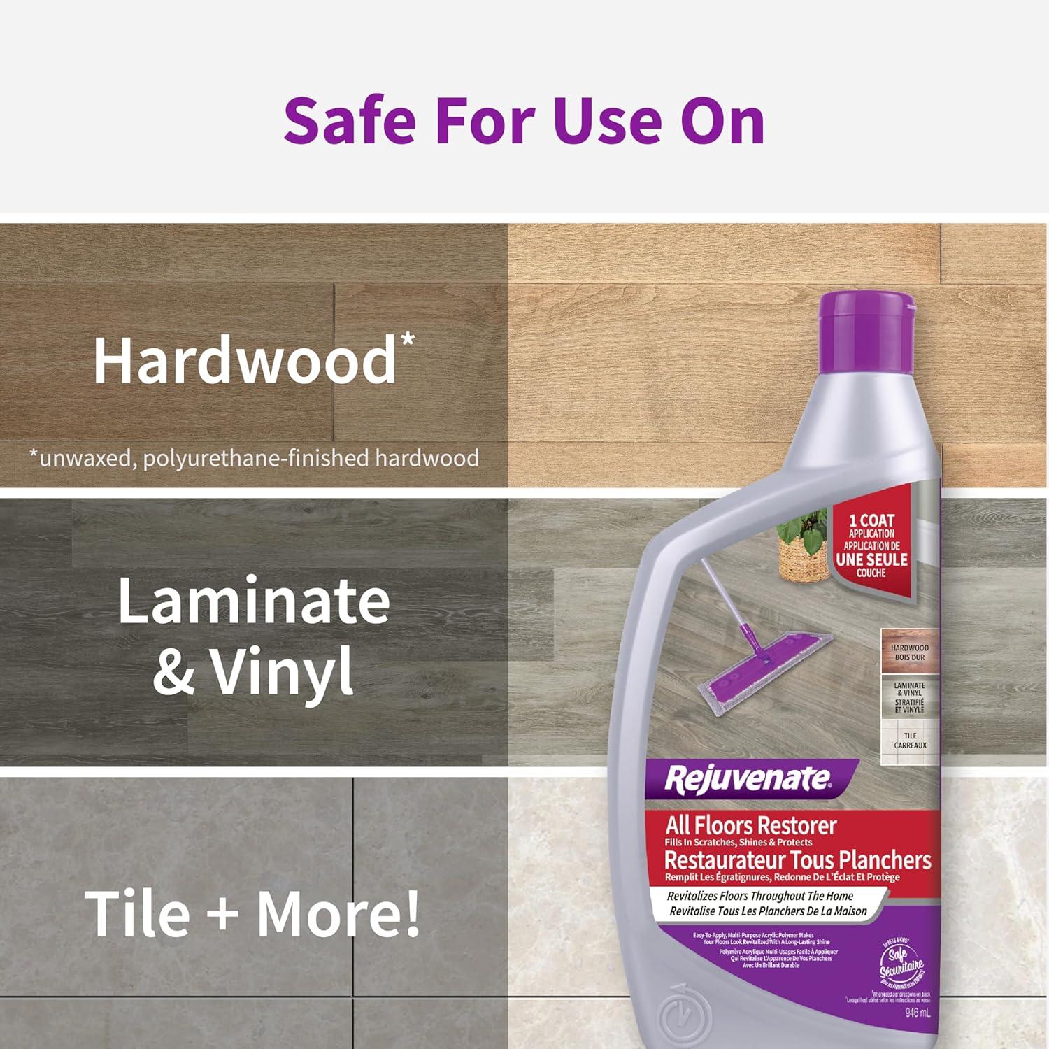 imageRejuvenate All Floors Restorer Fills Scratches Shines And Protects All Floor Types Including Hardwood Laminate Vinyl And Tile 32 Ounces32 Fl Oz Pack of 1