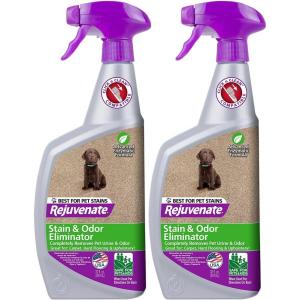 imageRejuvenate Carpet ampamp Upholstery Spot Remover Stain Cleaner BioEnzymatic Professional Strength Urine Remover Dog Cat Stain and Pet Odor Eliminator ReadytoUse2 Pack