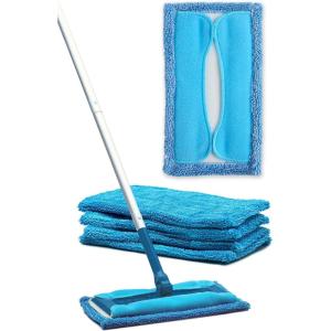 imageRejuvenate Microfiber Sweeper Pads Fit Swiffer Sweeper Mops for A Sustainable Alternative to Disposable Cleaning Pads Trap Dirt Dust and Hair and Remove Dirt and Grime 5 Count