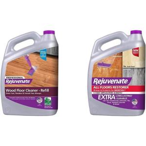 imageRejuvenate HighPerformance Professional Hardwood Floor Cleaner StreakFree Formula Eliminates The Toughest Dirt and Grime with Little Effort 128oz wAll Floors Restorer 128 oz