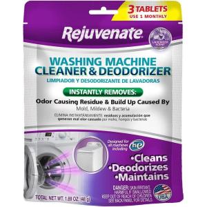 imageRejuvenate Washing Machine Cleaner ampamp Deodorizer Tablets 3 Months Supply 3 Tablets1 Count Pack of 1