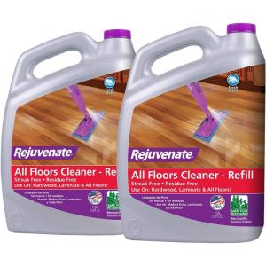 imageRejuvenate High Performance AllFloors and Hardwood No Bucket Needed Floor Cleaner Powerful PH Balanced Shine with Shine Booster Technology Low VOC Best in Class Products 128oz Pack of 2