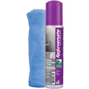 imageRejuvenate Stainless Steel Cleaner and Polish Kit  Including One Free Microfiber Towel to Make Your Stainless Steel Shine and Sparkle Like New with No Greasy Residue  10 Ounce